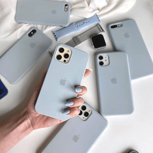iPhone Silicone Case ( Grey Blue )