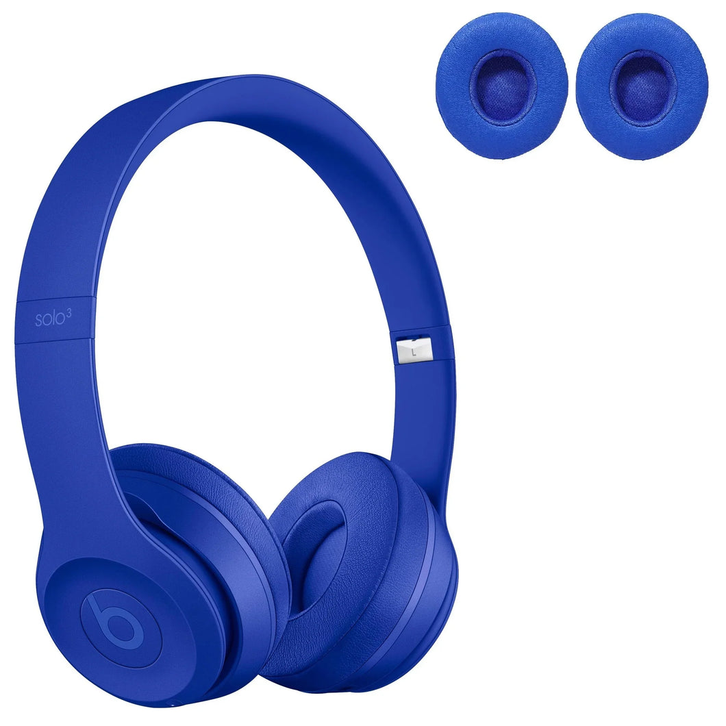 Beats Solo3, Solo 2 Wireless, On-Ear, Blue, Ecological Leather ( 1 Pair Ear Pads )