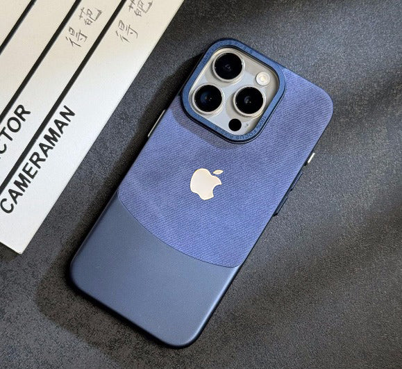 For iPhone 13 Luxury Fiber Fabric Aluminum Case