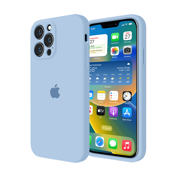 iPhone Kamera Schutz Silikonhülle (Himmelblau)