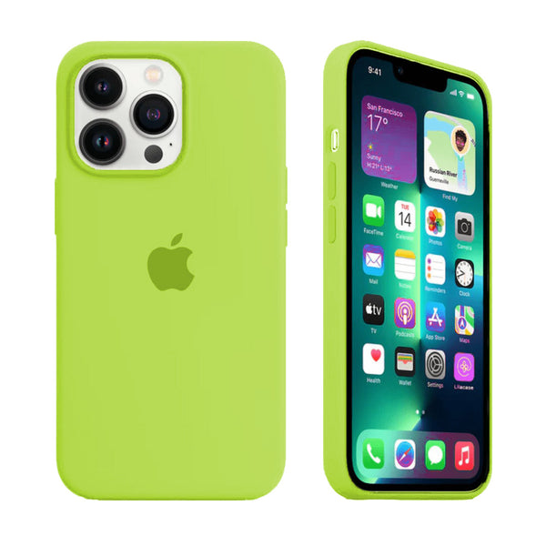 Custodia in silicone per iPhone (VERDE SCURO)