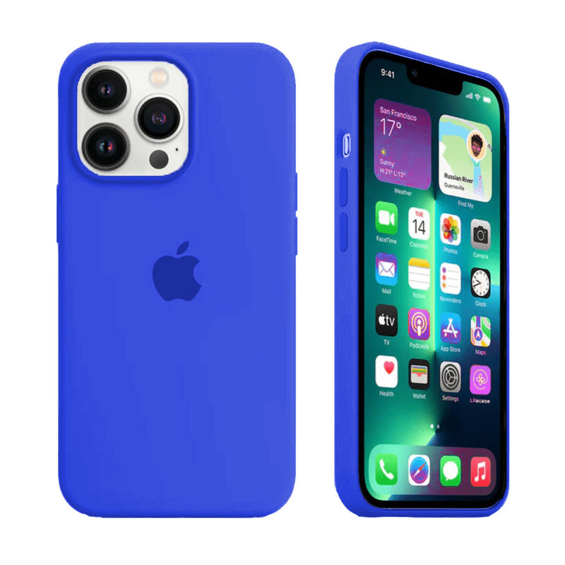 Funda de Silicona para iPhone (AZUL GEMA)