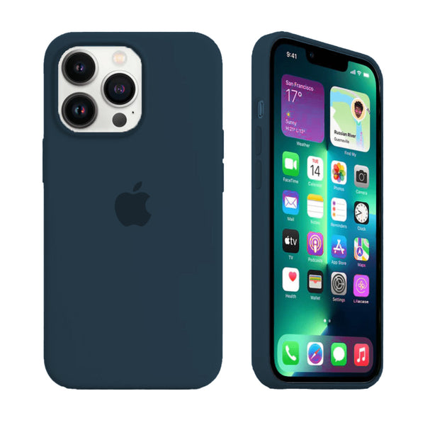 Custodia in silicone per iPhone (VERDE NERO)