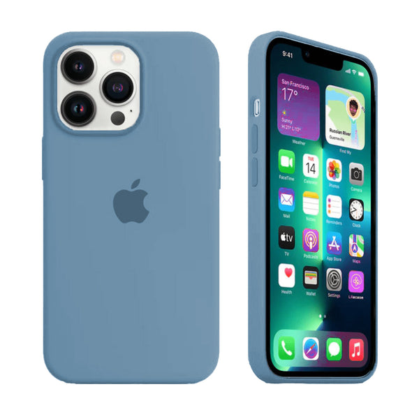 Coque en silicone pour iPhone (bleu nuit) 