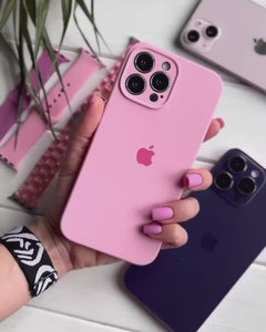 iPhone Siliconen Hoesje met Camerabescherming (ROZE PINK)