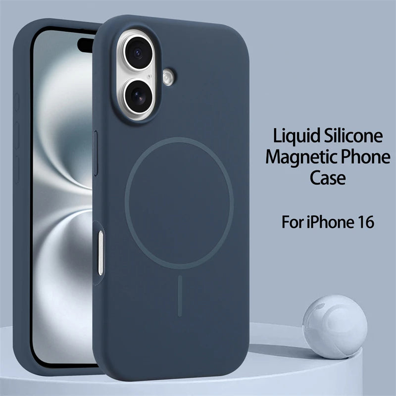 For iPhone 14 Liquid Silicone Magsafe Case