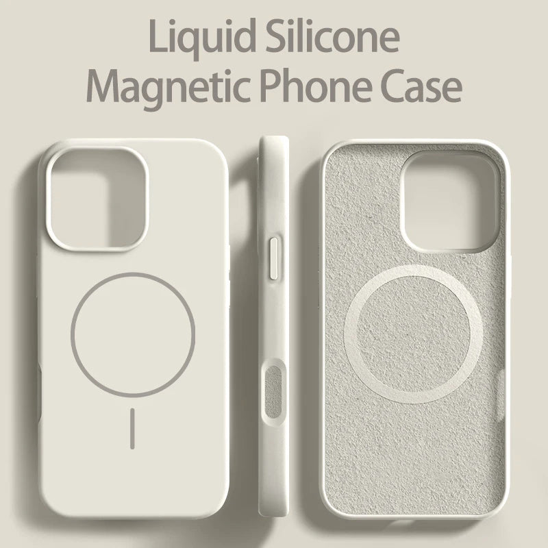 For iPhone 16 Liquid Silicone Magsafe Case