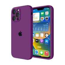 Charger l&#39;image dans la galerie, Étui en silicone pour protection d&#39;appareil photo pour iPhone (aubergine) 

