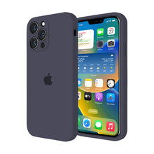 Cargar imagen en el visor de la galería, Funda de Silicona con Protector de Cámara para iPhone (GRIS CARBÓN NEGRO)
