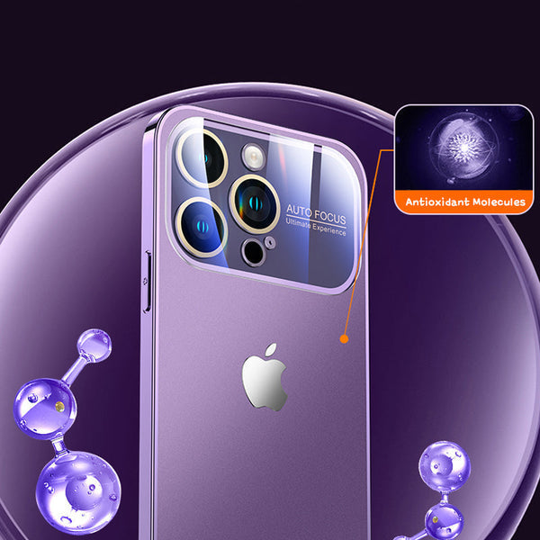 iPhone Liquid Silicone Glass Window Case ( Deep Purple )