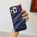 3D Wave Satin Ruffle Pattern Case  For Phone 15