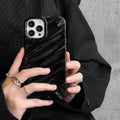 3D Wave Satin Ruffle Pattern Case  For Phone 15