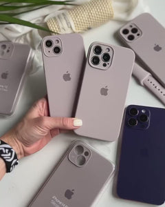 Étui en silicone pour protection d'appareil photo pour iPhone (lavande) 