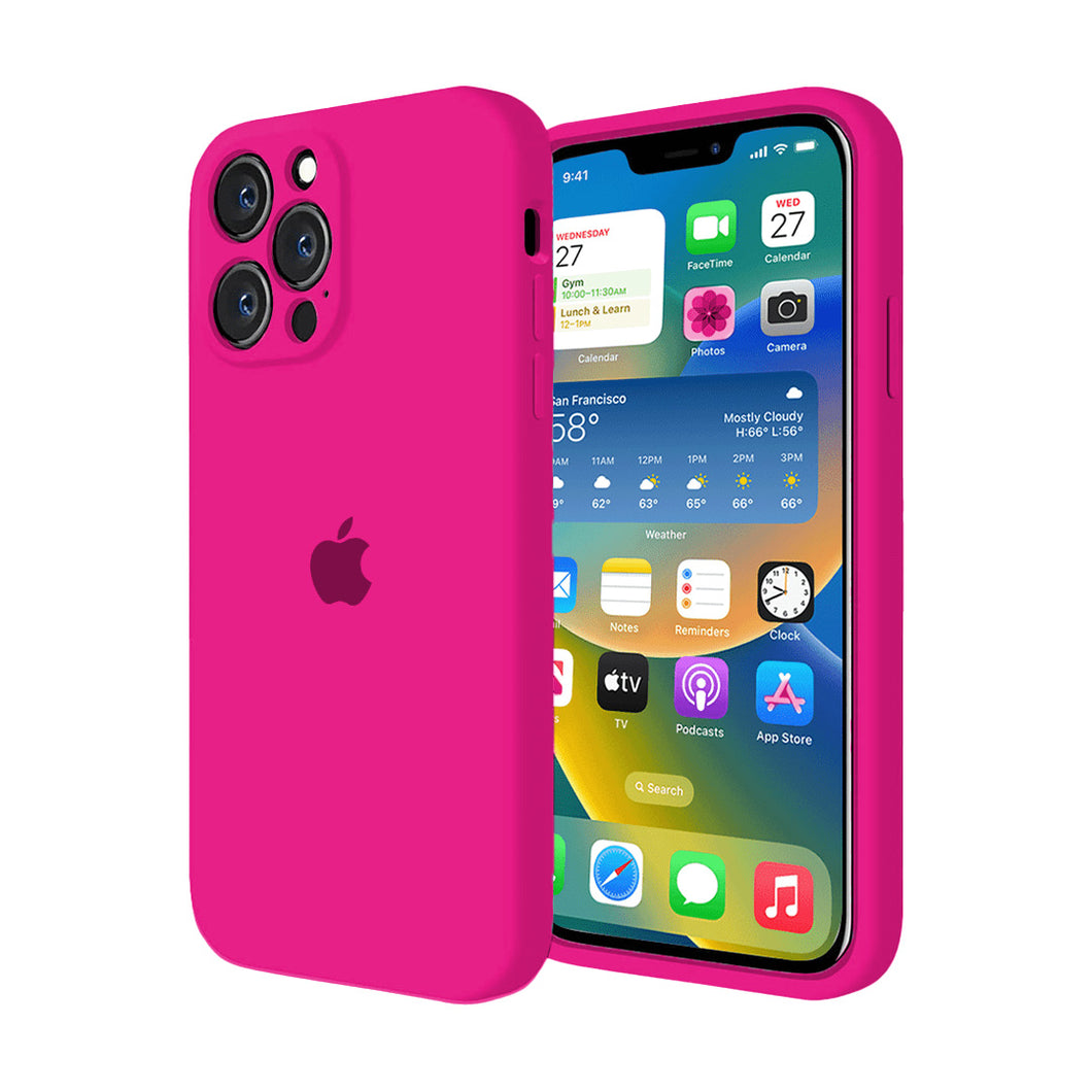 iPhone Camera Guard Silicone Case ( Fluorescent Rose )