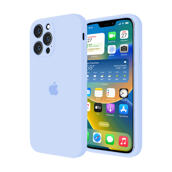 Funda de Silicona con Protector de Cámara para iPhone (PÚRPURA LILA)