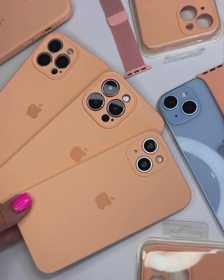 iPhone Kamera Koruma Silikon Kılıfı ( Begonya )