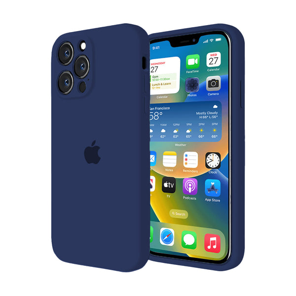 iPhone Camera Guard Silicone Case ( Deep Sea Blue )