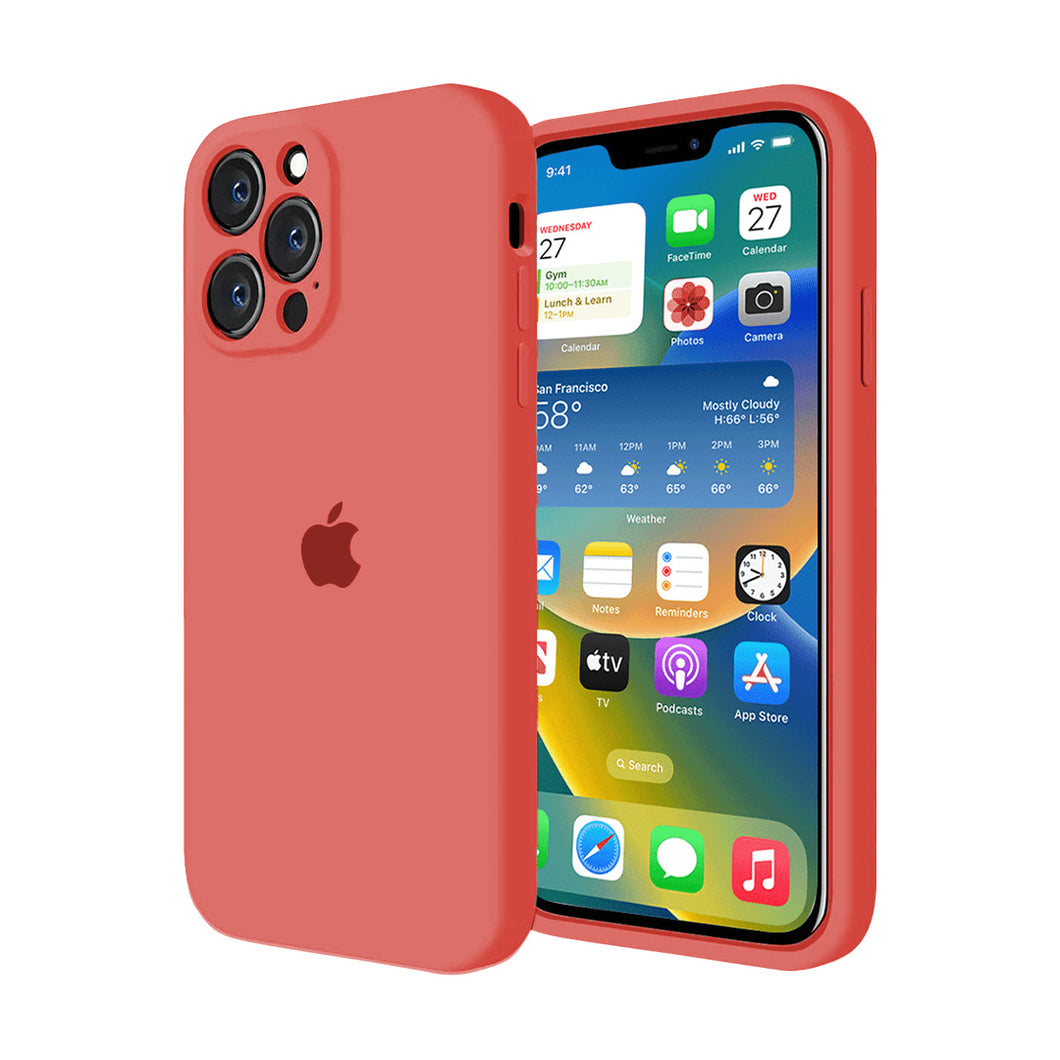 iPhone Camera Guard Silicone Case ( Pink Orange )