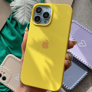 iPhone Silikonhülle (Gelb)