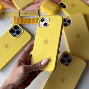 iPhone Silikonhülle (Gelb)