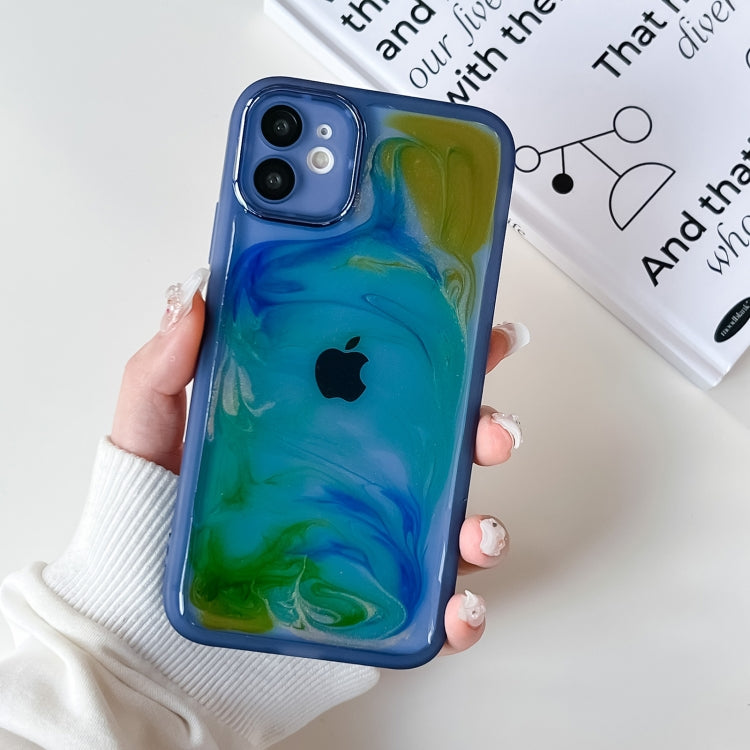 Oil Painting Electroplating TPU Phone Case, For iPhone 13 Pro Max, For iPhone 12, For iPhone 12 Pro, For iPhone 12 Pro Max, For iPhone 11, For iPhone 11 Pro