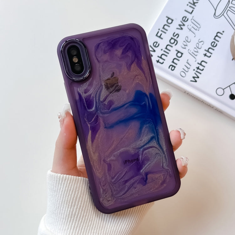 Oil Painting Electroplating TPU Phone Case, For iPhone 11 Pro Max, For iPhone SE 2022/2020 / 8 / 7, For iPhone 8 Plus / 7 Plus, For iPhone X / XS, For iPhone XS Max, For iPhone XR