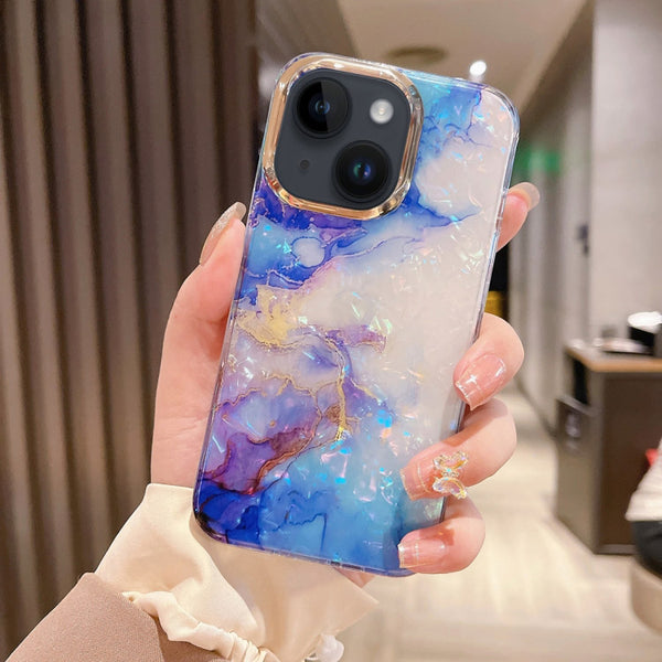 Colorful Crystal Ripple TPU Phone Case ( Purple Blue )