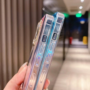 Colorful Crystal Ripple TPU Phone Case ( Green )
