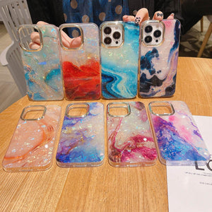 Colorful Crystal Ripple TPU Phone Case ( Green )