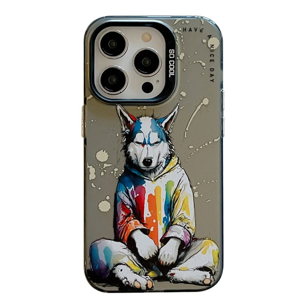Oil Painting Phone Case ( Hoodie Dog )