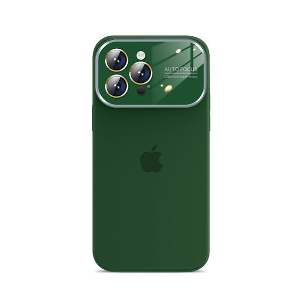 iPhone Liquid Silicone Glass Window Case ( Deep Green )