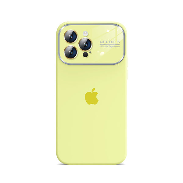 iPhone Liquid Silicone Glass Window Case ( Yellow )