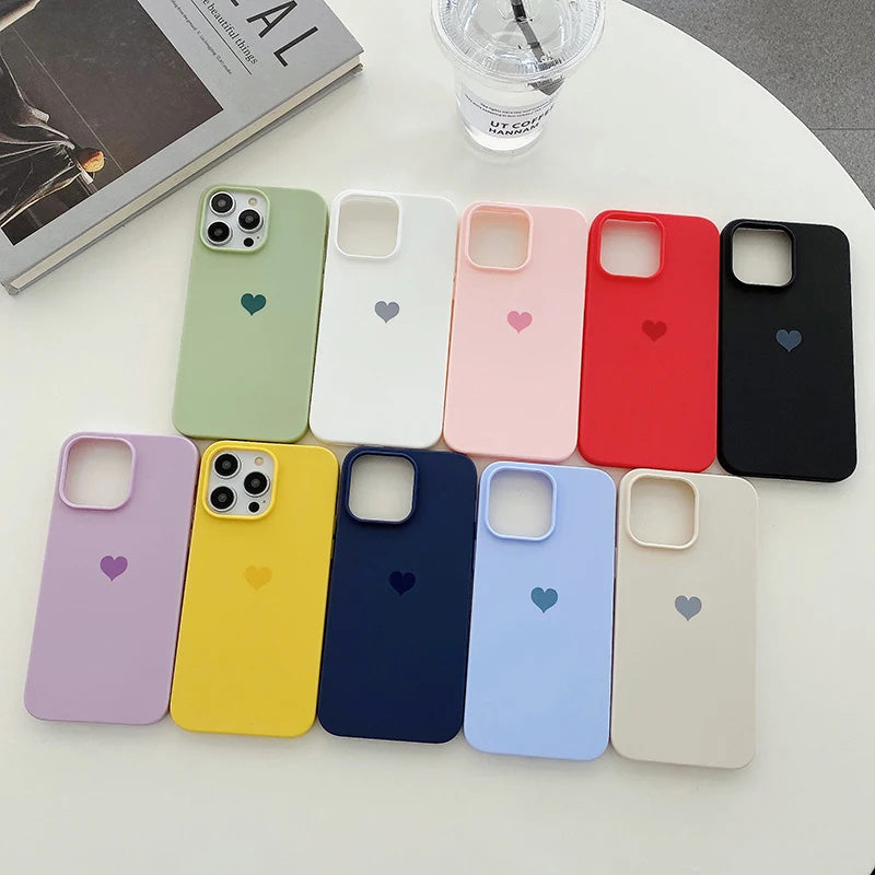 For iPhone 14 Luxury Love Silicone Case