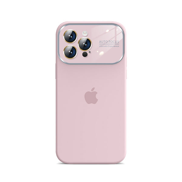 iPhone Liquid Silicone Glass Window Case ( Pink )