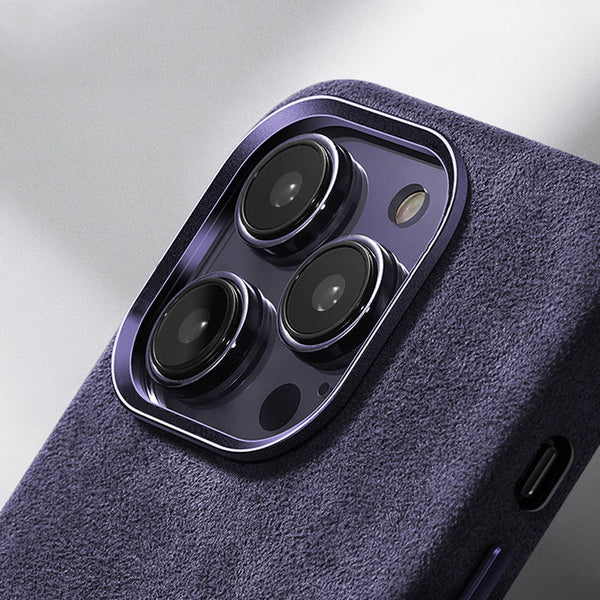 Luxury Alcantara Phone Case with MagSafe ( Purple )