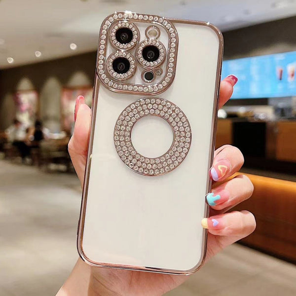 Electroplated Diamond TPU Phone Case ( Rose Gold )