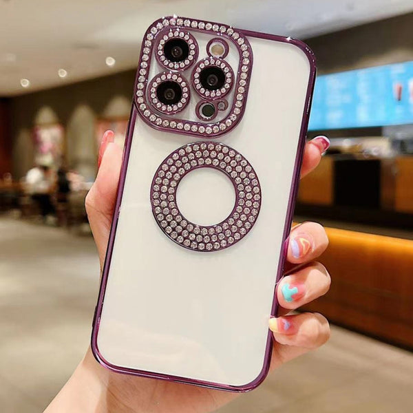 Electroplated Diamond TPU Phone Case ( Purple )