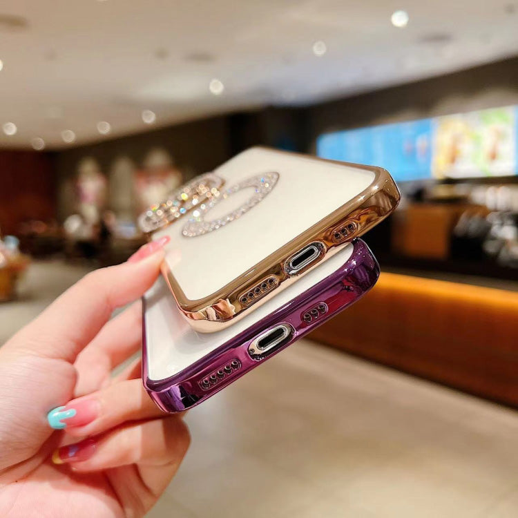 Electroplated Diamond TPU Phone Case ( Purple )