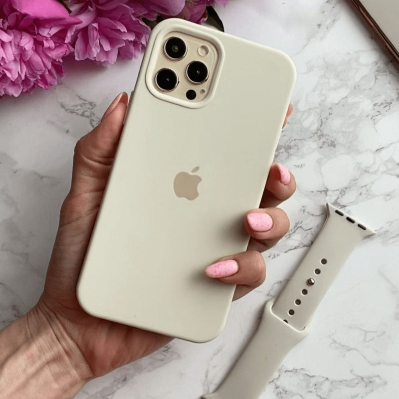 Funda de Silicona para iPhone (BLANCO ANTIGUO)