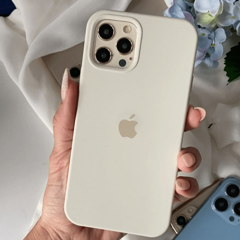 Custodia in silicone per iPhone (BIANCO ANTICO)