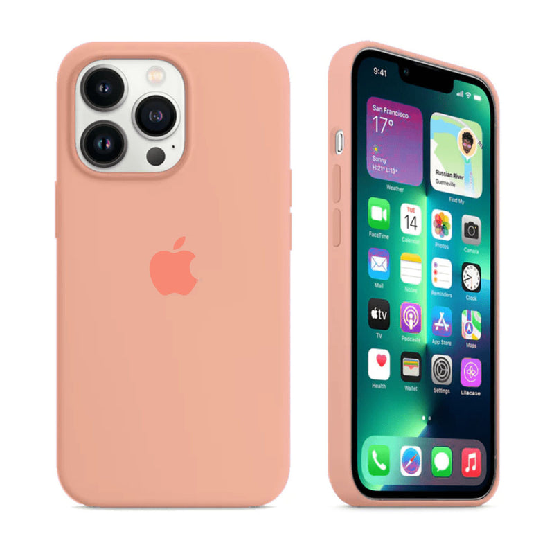 Coque en silicone pour iPhone (Bégonia) 