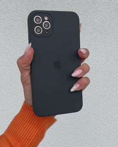 iPhone Kamera Koruma Silikon Kılıfı ( Siyah ) 
