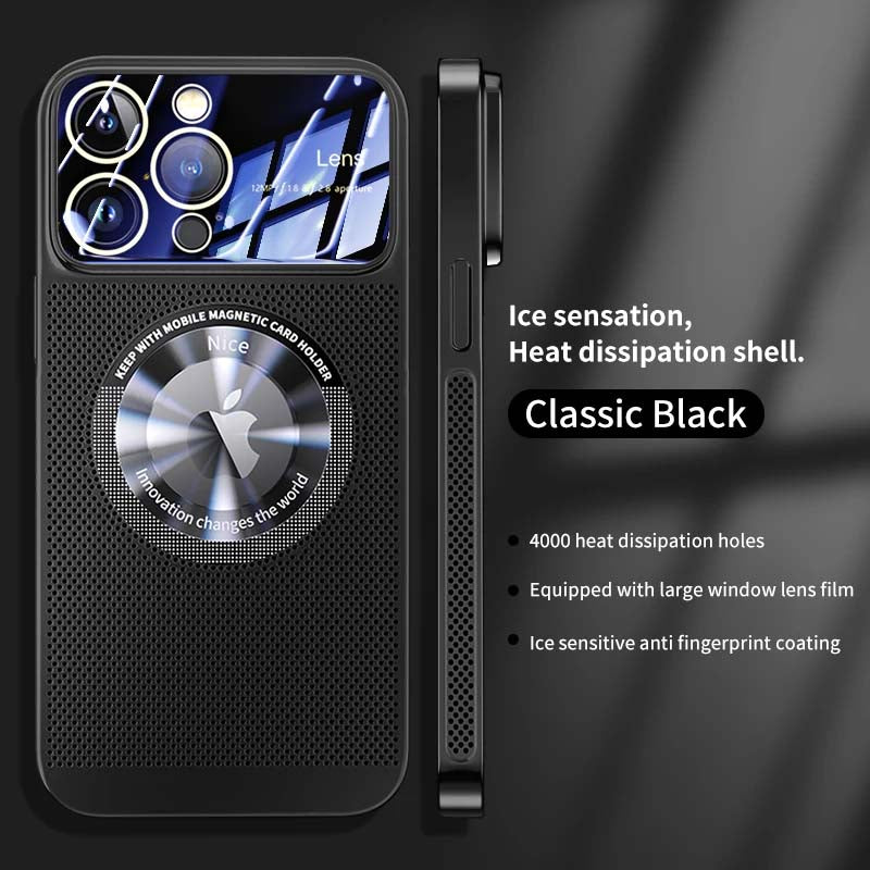 Metal Glass lens Phone Case With Magsafe