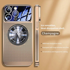Metal Glass lens Phone Case With Magsafe