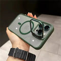 For iPhone 15 Luxury MagSafe Magnetic Lens Case