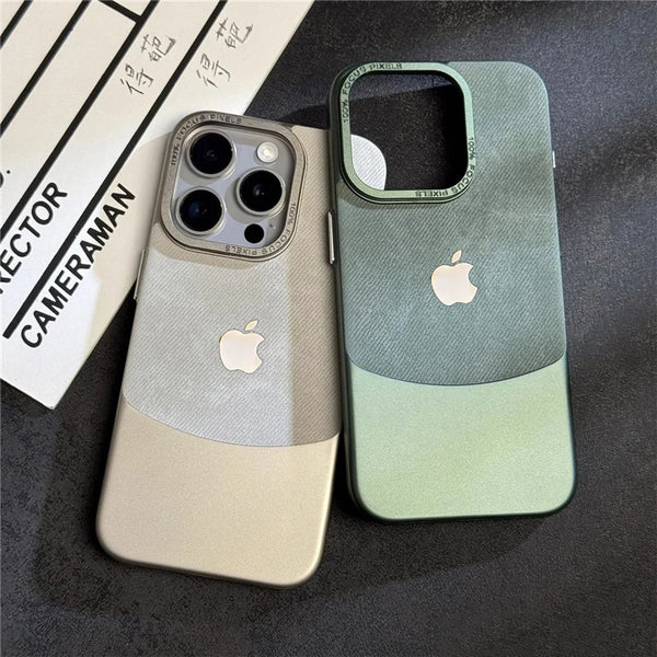 For iPhone 12 Luxury Fiber Fabric Aluminum Case