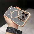 For iPhone 15 Luxury MagSafe Magnetic Lens Case