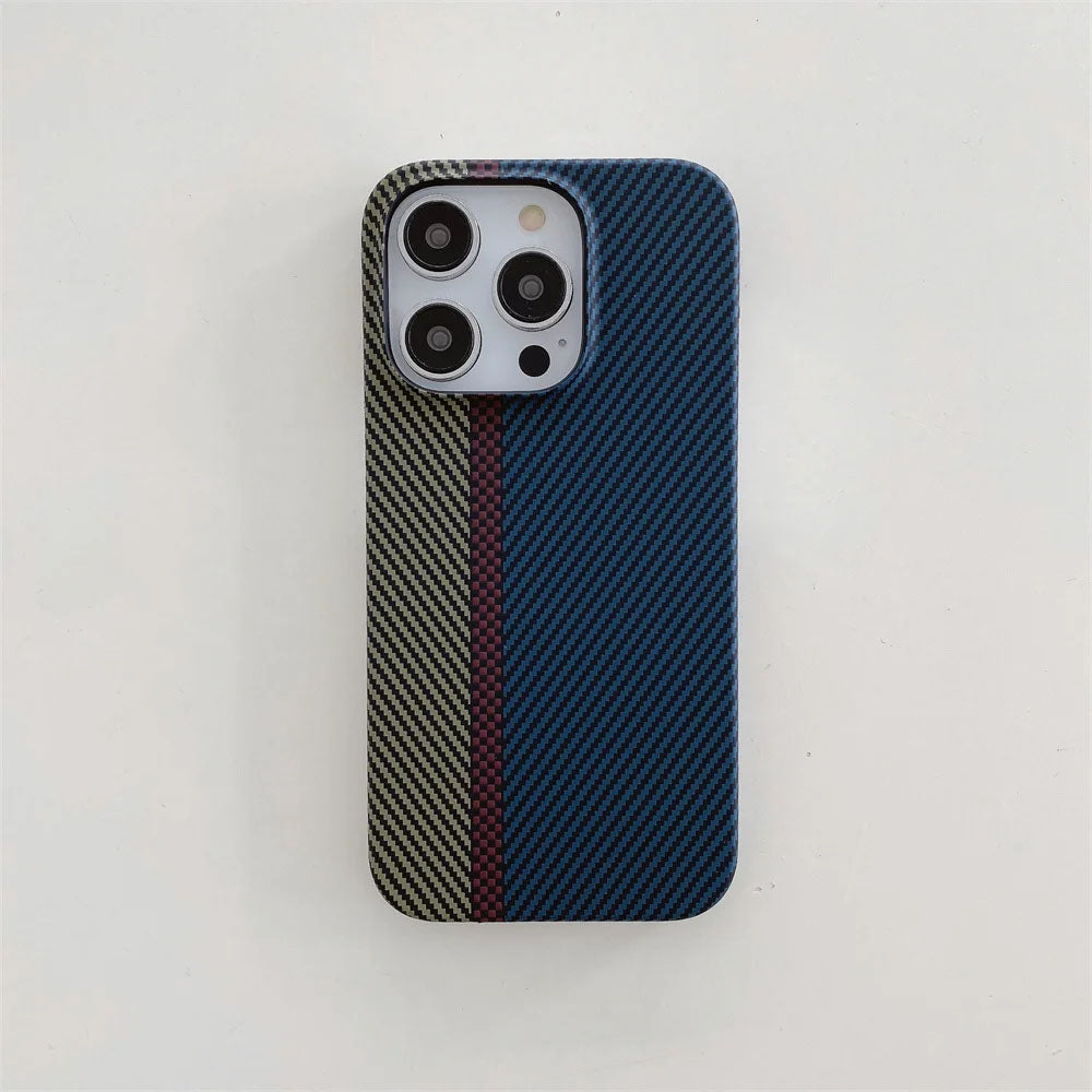 Ultra-Thin Carbon Fiber Texture Case ( Blue )
