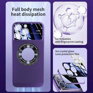 Metal Glass lens Phone Case With Magsafe