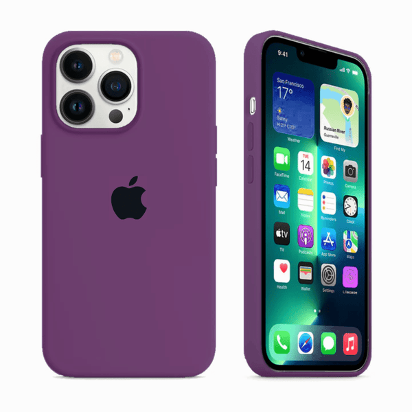 Coque en silicone pour iPhone (AUBERGINE)